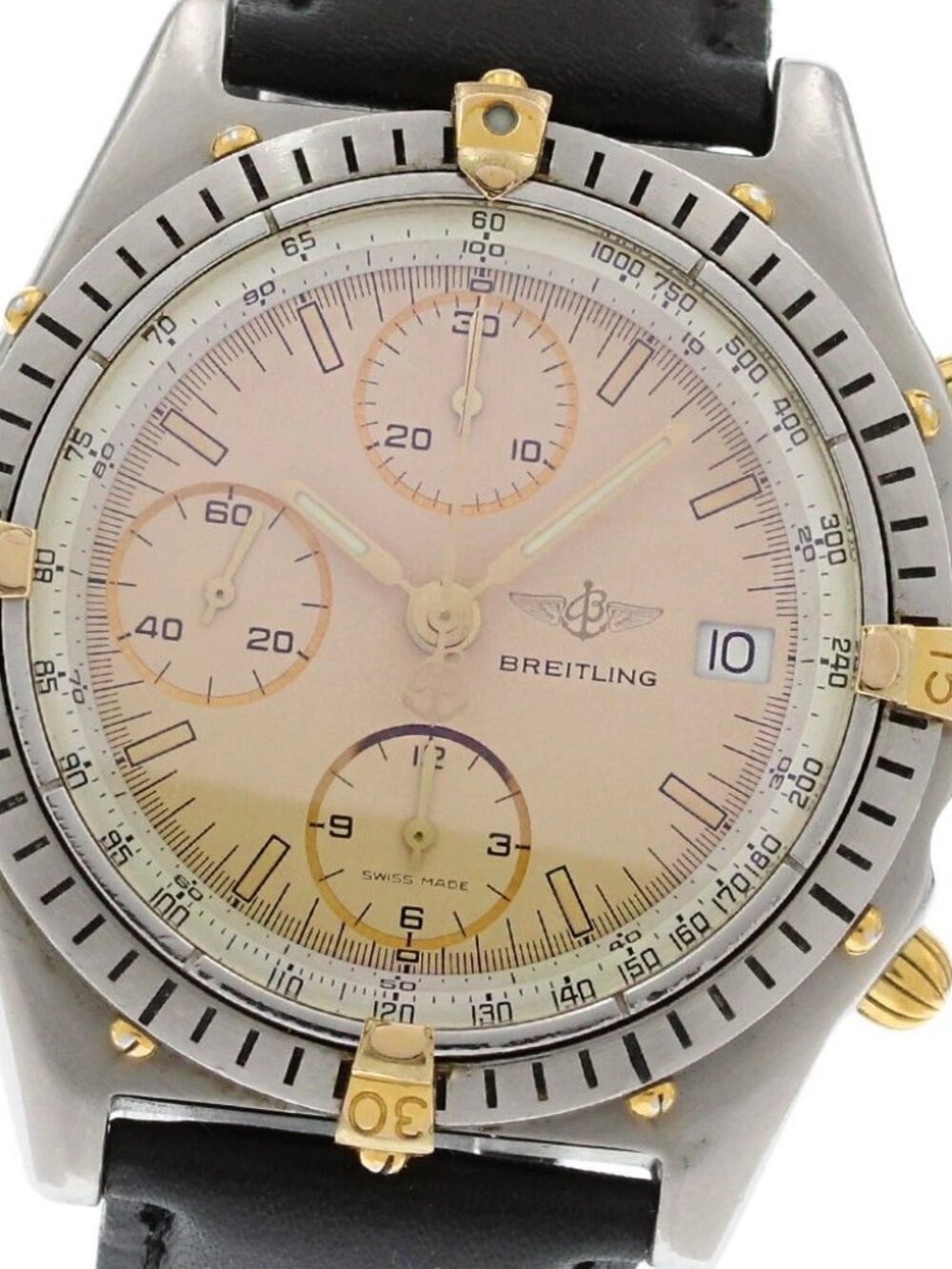 BREITLING Chronomat 81950 Date beige Dial Automatic Men's Watch_864156